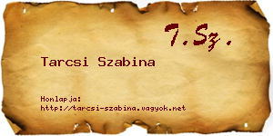 Tarcsi Szabina névjegykártya