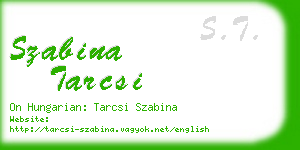 szabina tarcsi business card